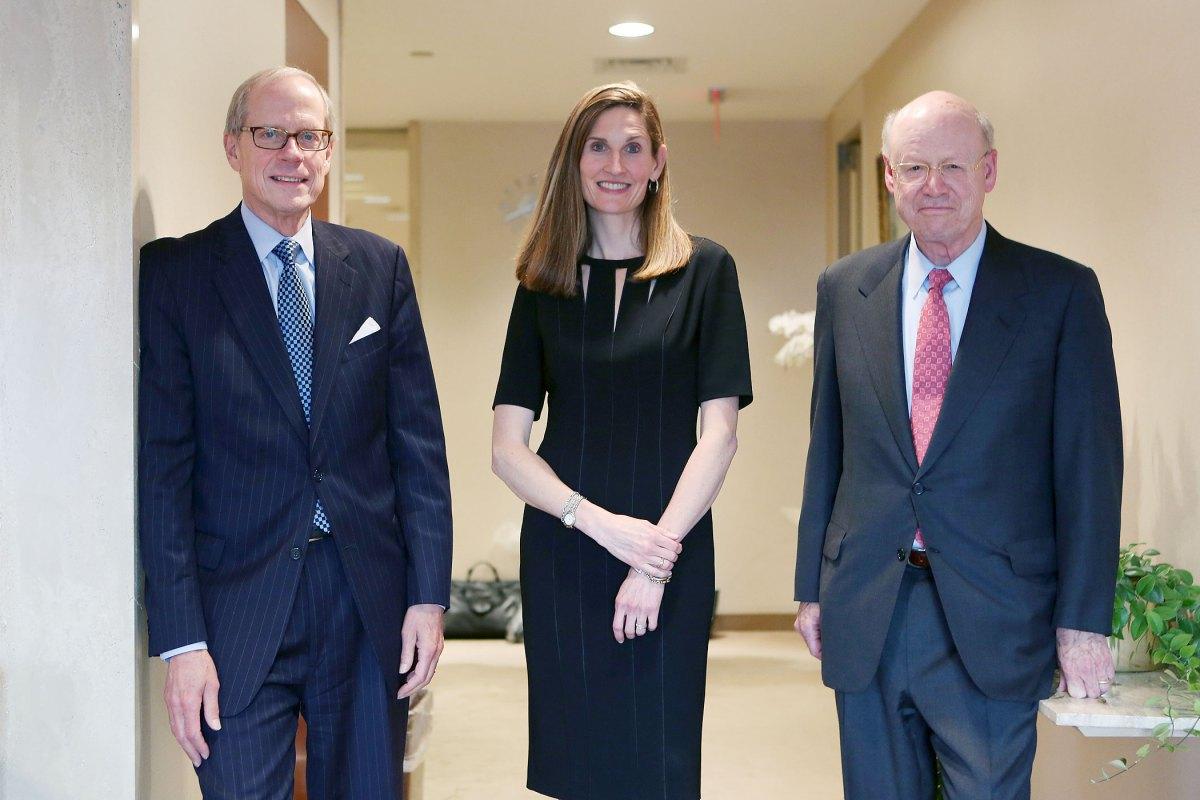 Stephen Heintz, President of the Rockefeller Brothers Fund, Valerie Rockefeller Wayne, the chair of the fund, and Steven Rockefeller.