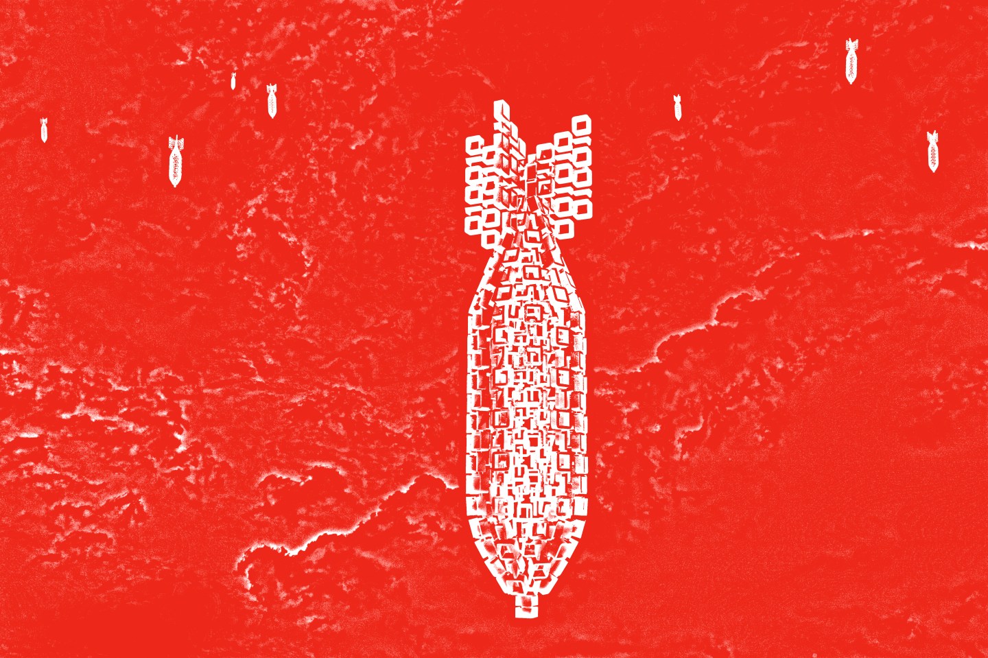 Cyber war bomb (red)