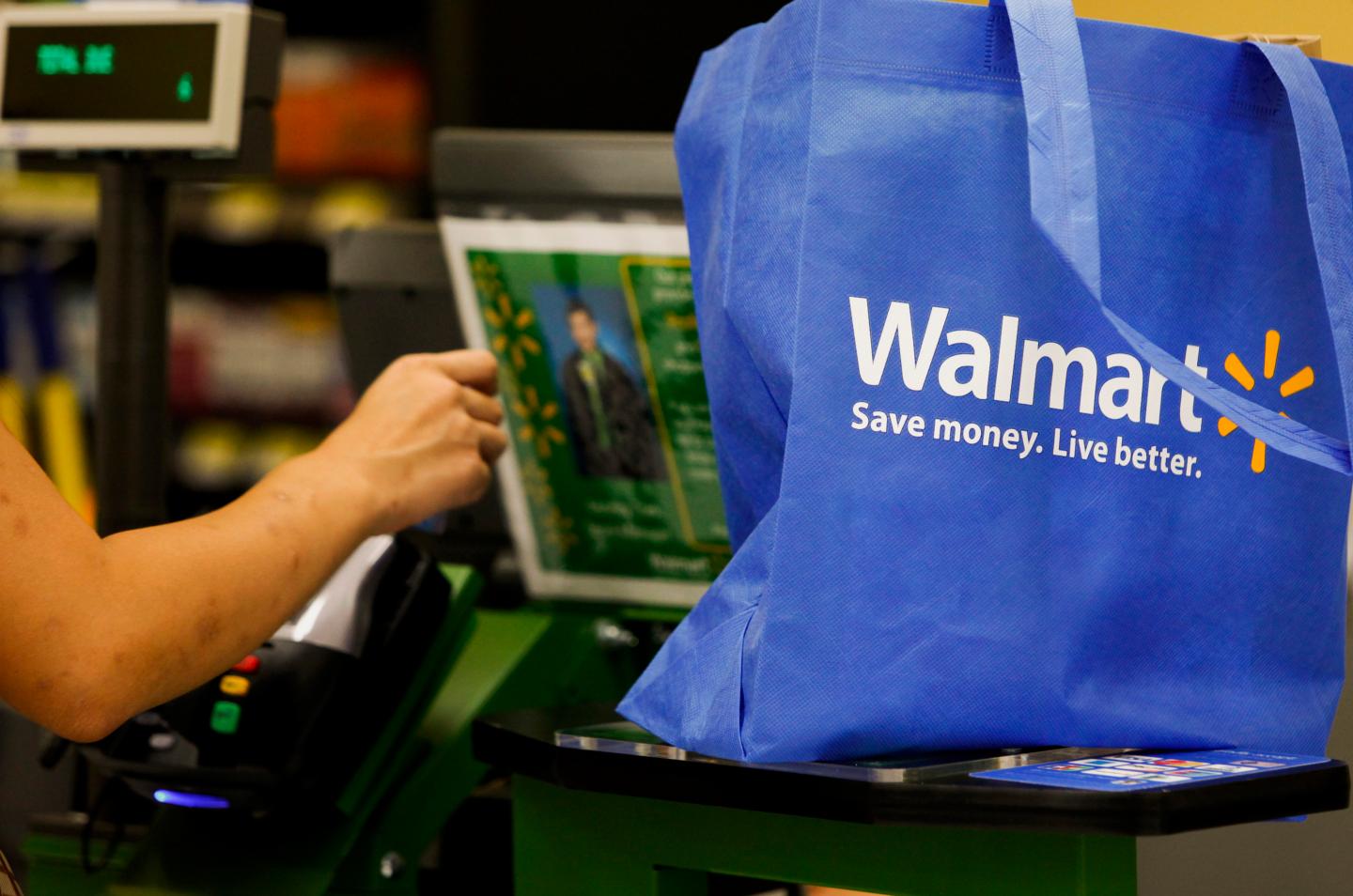 Views Of Shoppers And Products During A Wal-Mart Store Grand Opening