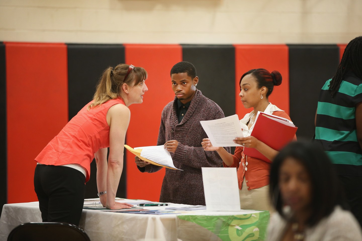 Job Seekers Attend Career Fair