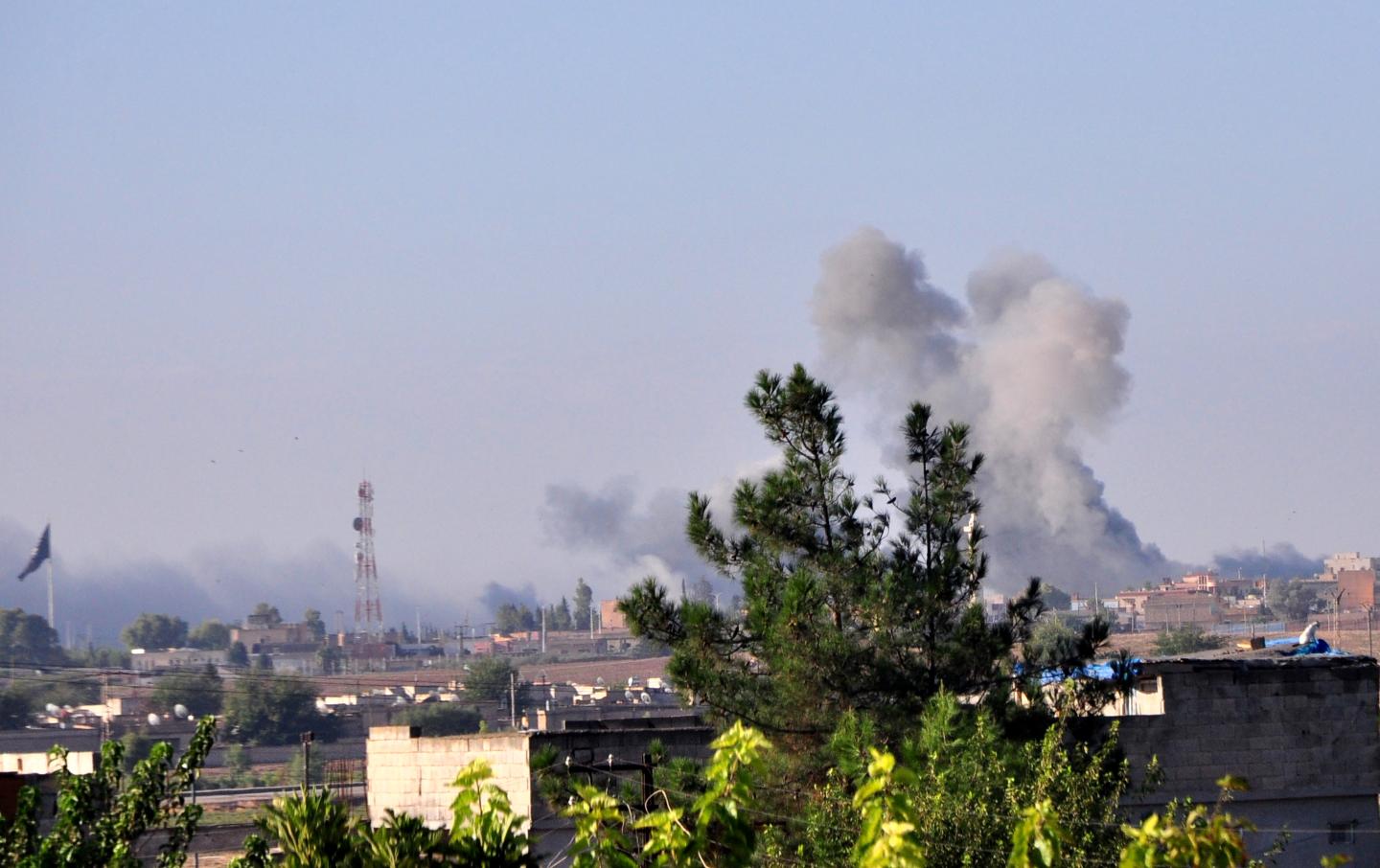 U.S.-led coalition strikes ISIS targets near Turkish border