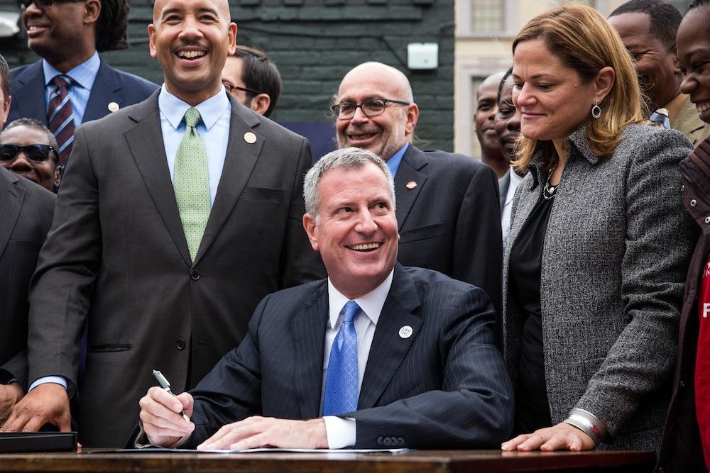 Mayor De Blasio Announces Executive Order Raising Living Wage