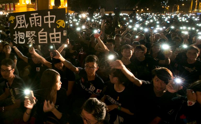 Crowds Gather In Taipei To Show Support For Hong Kong Pro Democracy Rallies
