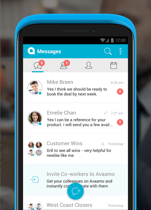The Avaamo mobile application for Google Android.