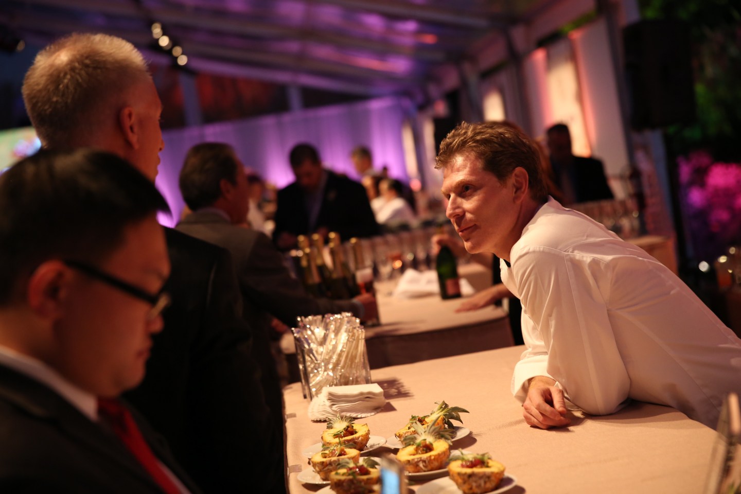 Host Chef Bobby Flay is seen at The Breeders' Cup "A Taste of the World" event at the Huntington Library, on Friday Nov. 1, 2013, in San Marino Calif. (Photo by Matt Sayles/Invision for Breeders' Cup/AP Images)