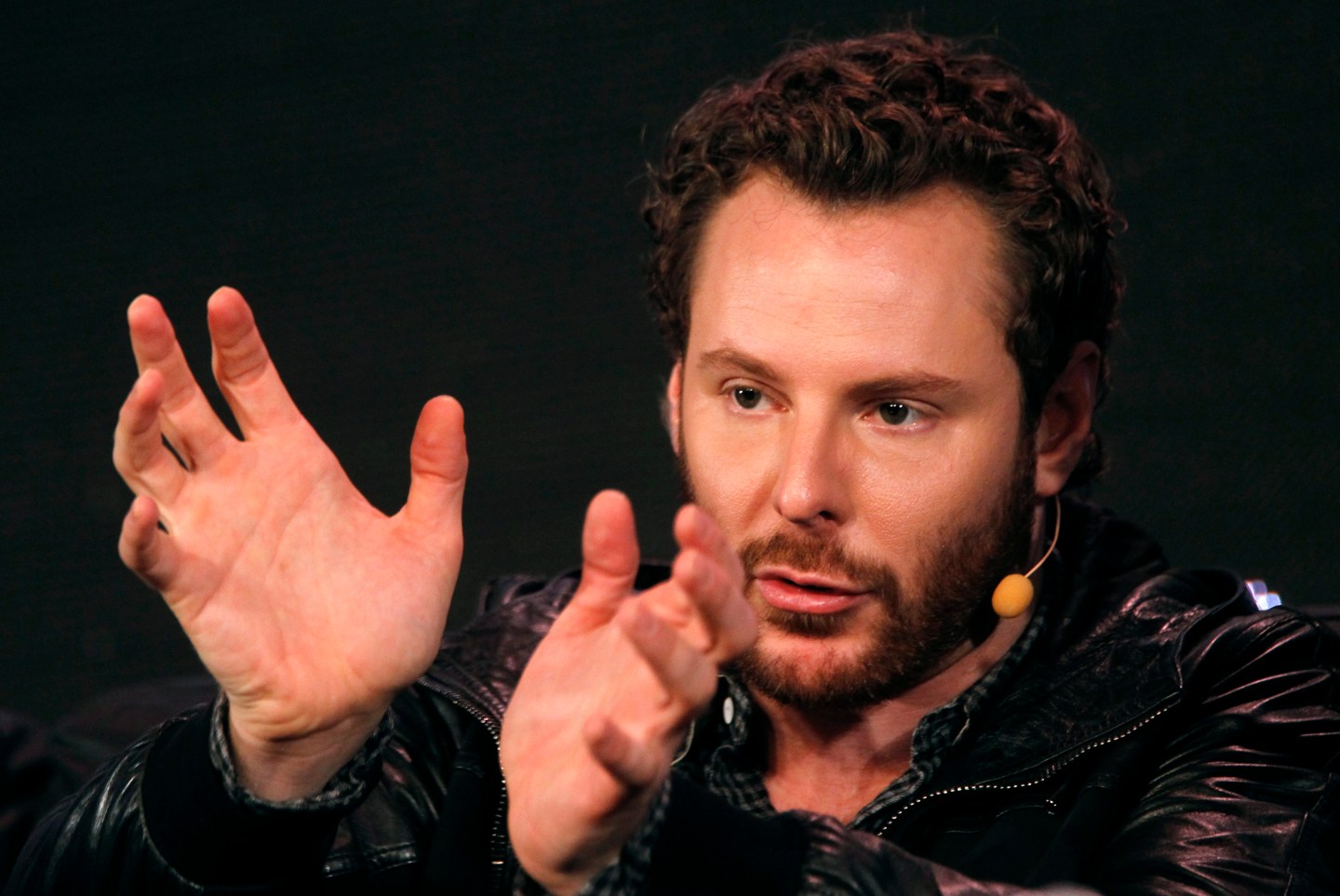 Napster founder and former Facebook president Sean Parker gestures during the Web 2.0 Summit in San Francisco