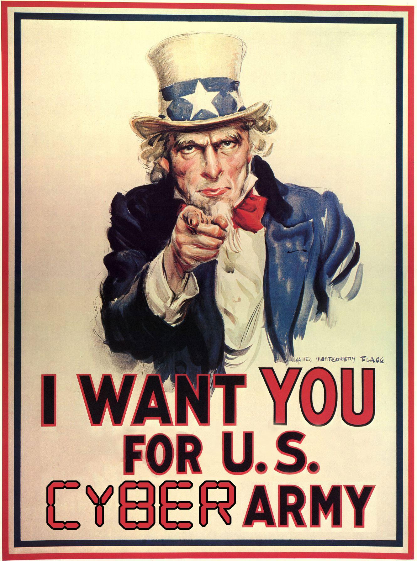 I Want You For U.S. Cyber Army Poster Uncle Sam
