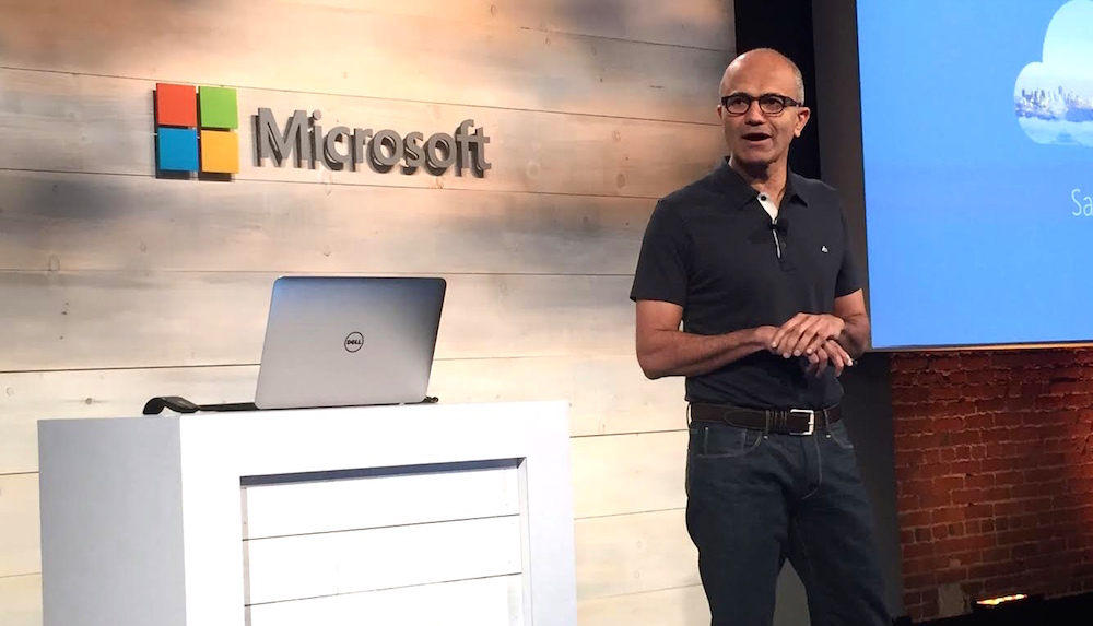 Microsoft CEO pushes the cloud for businesses