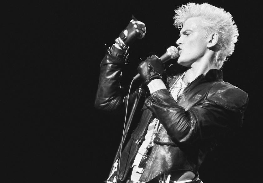 Billy Idol performs in Chicago during The 1980's