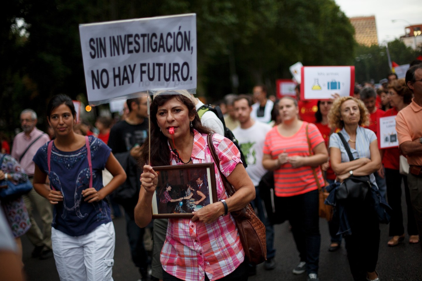 Young Scientists Protest In Madrid Against Cutback In R&D In Sciences