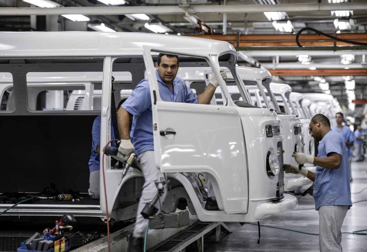 Inside The Volkswagen AG "Kombi" Microbus Assembly Palnt Before Production Ends
