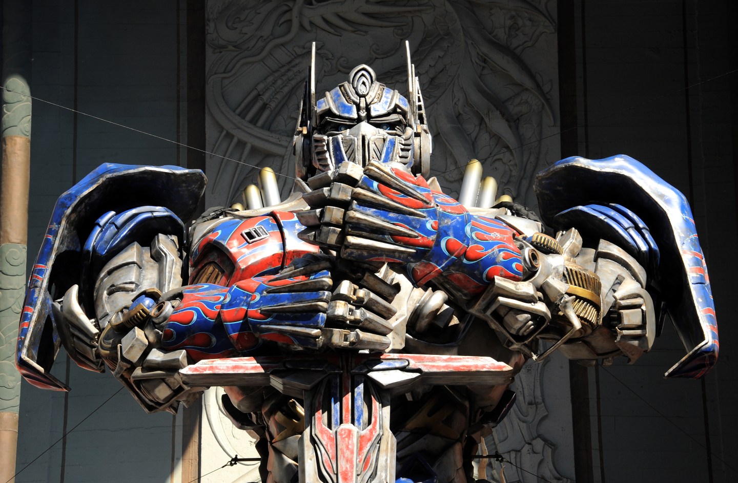 Optimus Prime Immortalized With Hand And Footprint Ceremony