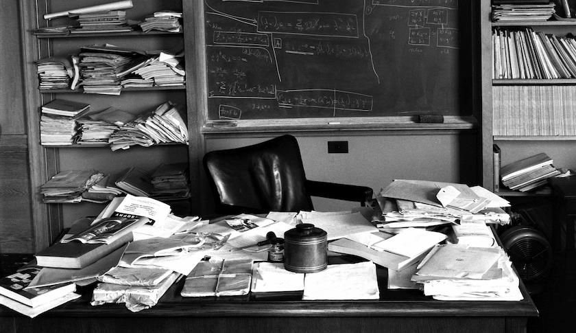 Einstein's office in Princeton, 1955