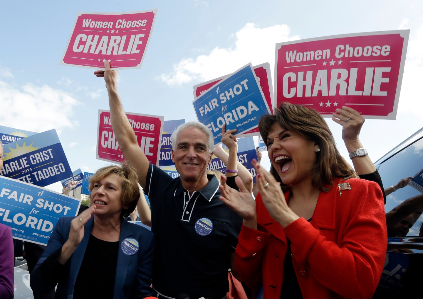 Charlie Crist, Annette Taddeo, Randi Weingarten