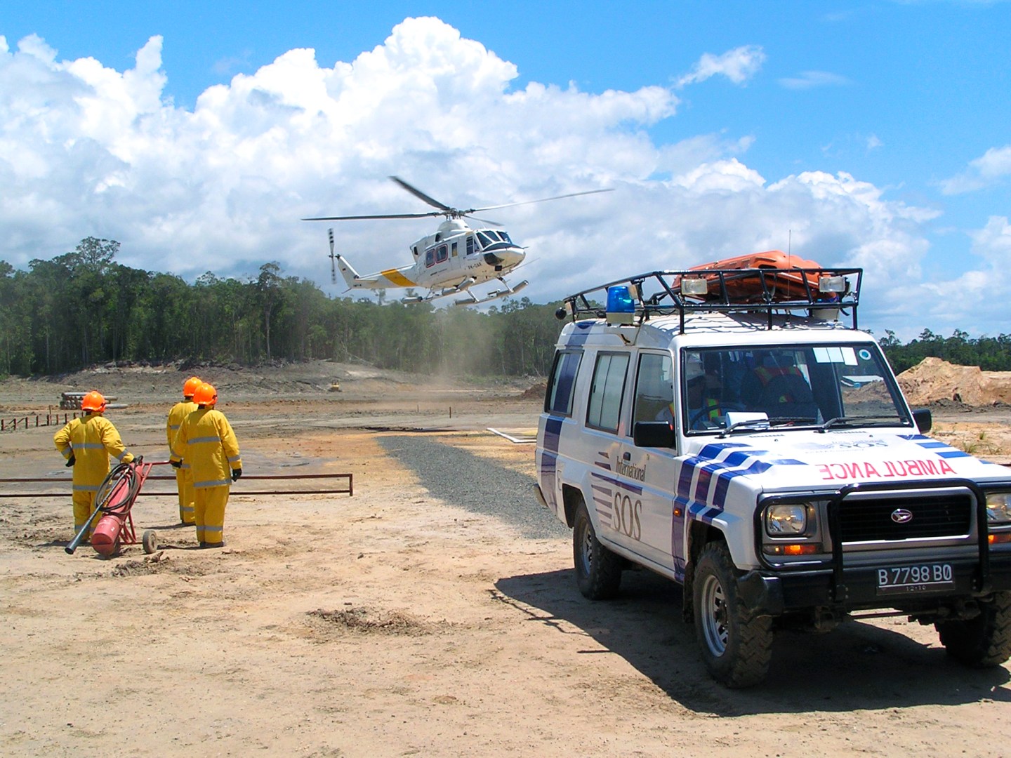 International SOS airlifts a patient out of Indonesia in 2013