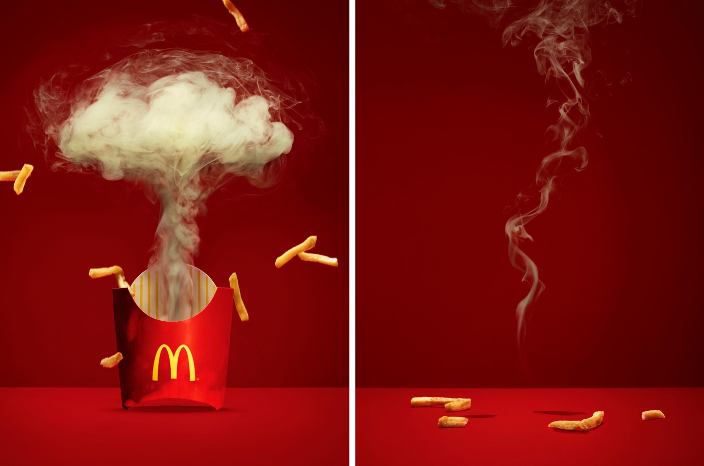 Mushroom cloud in McDonalds fries