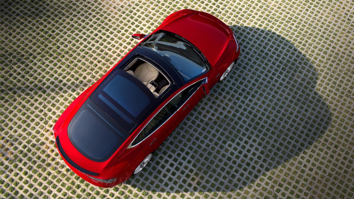 Tesla Model S bird's eye view