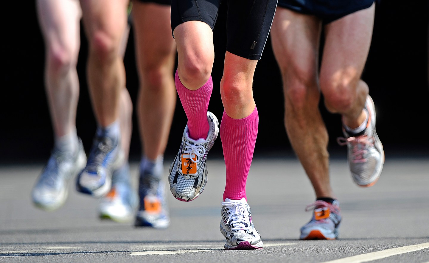 Marathon runners compete in the 2011 Lon