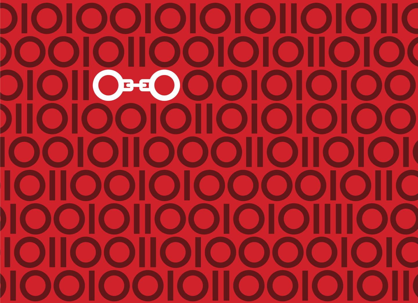 Handcuffs in binary pattern