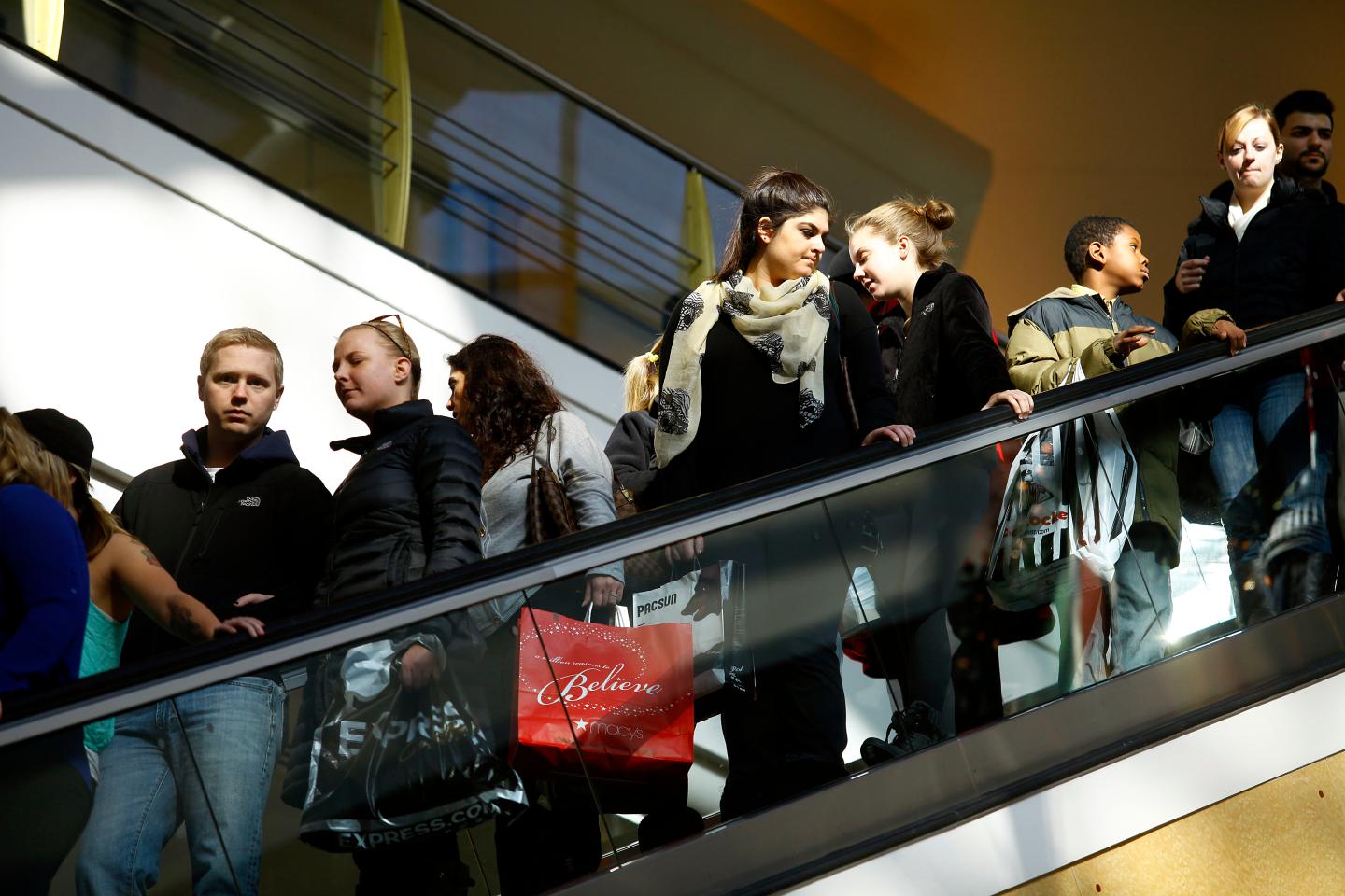 Shoppers Take Advantage Of Black Friday Deals