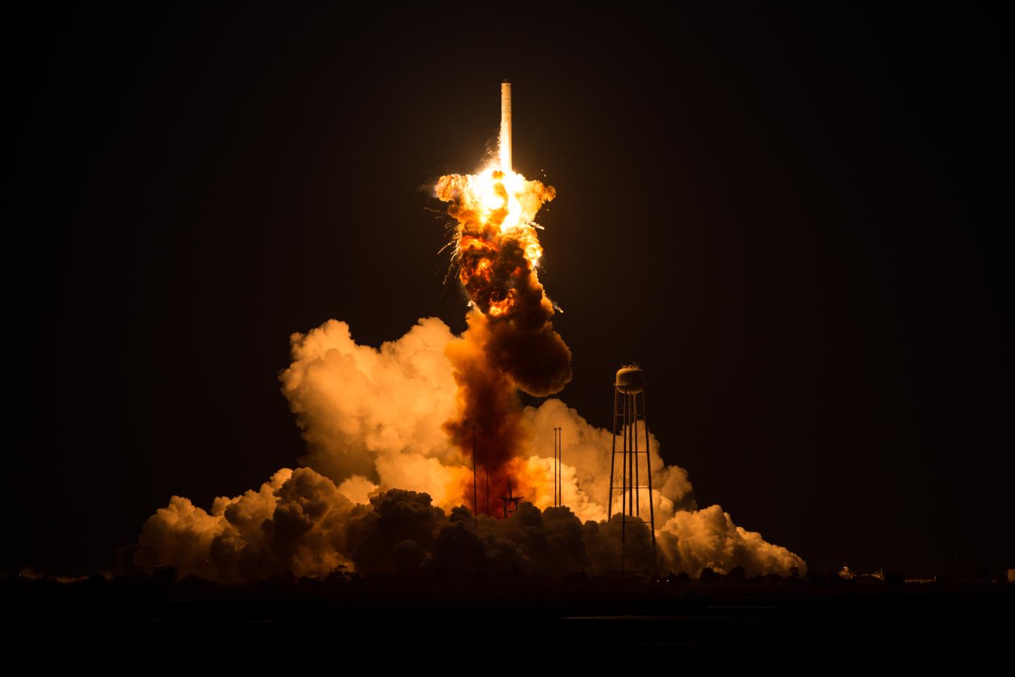 Unmanned Antares Rocket Explodes At Launch On Wallops Island