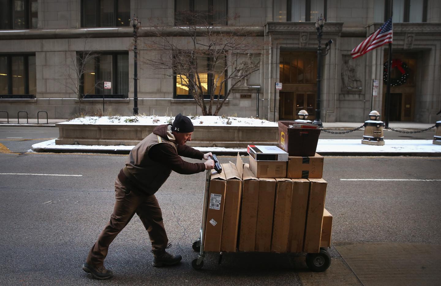 Package Shipping Companies Rush To Delivery Backlog Of Christmas Packages