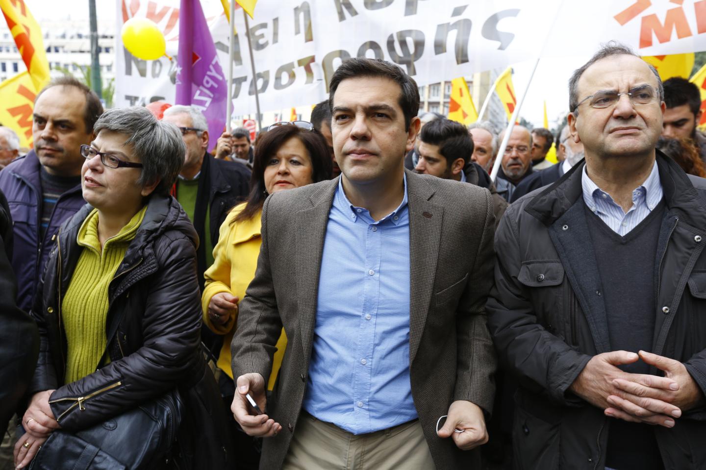 Alexis Tsipras, the leader of SYRIZA (Coalition of the