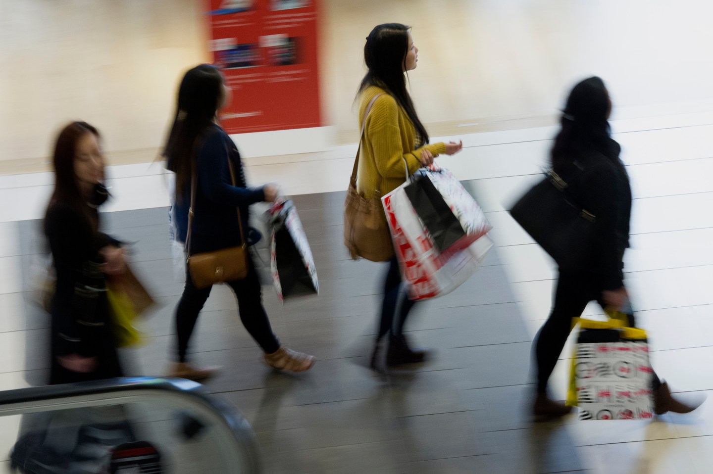 Shoppers Inside The Westfield San Francisco Centre On Black Friday