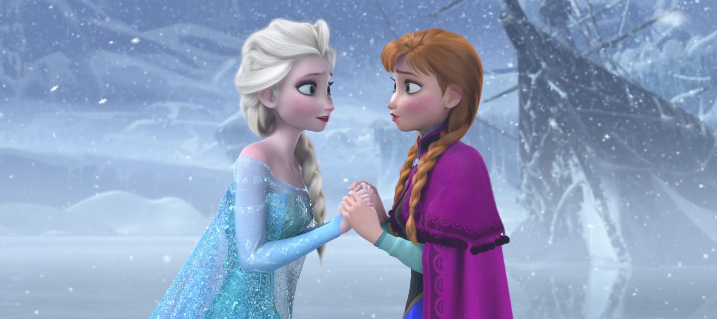 Elsa (l) and her sister, Anna, from &#8220;Frozen&#8221;