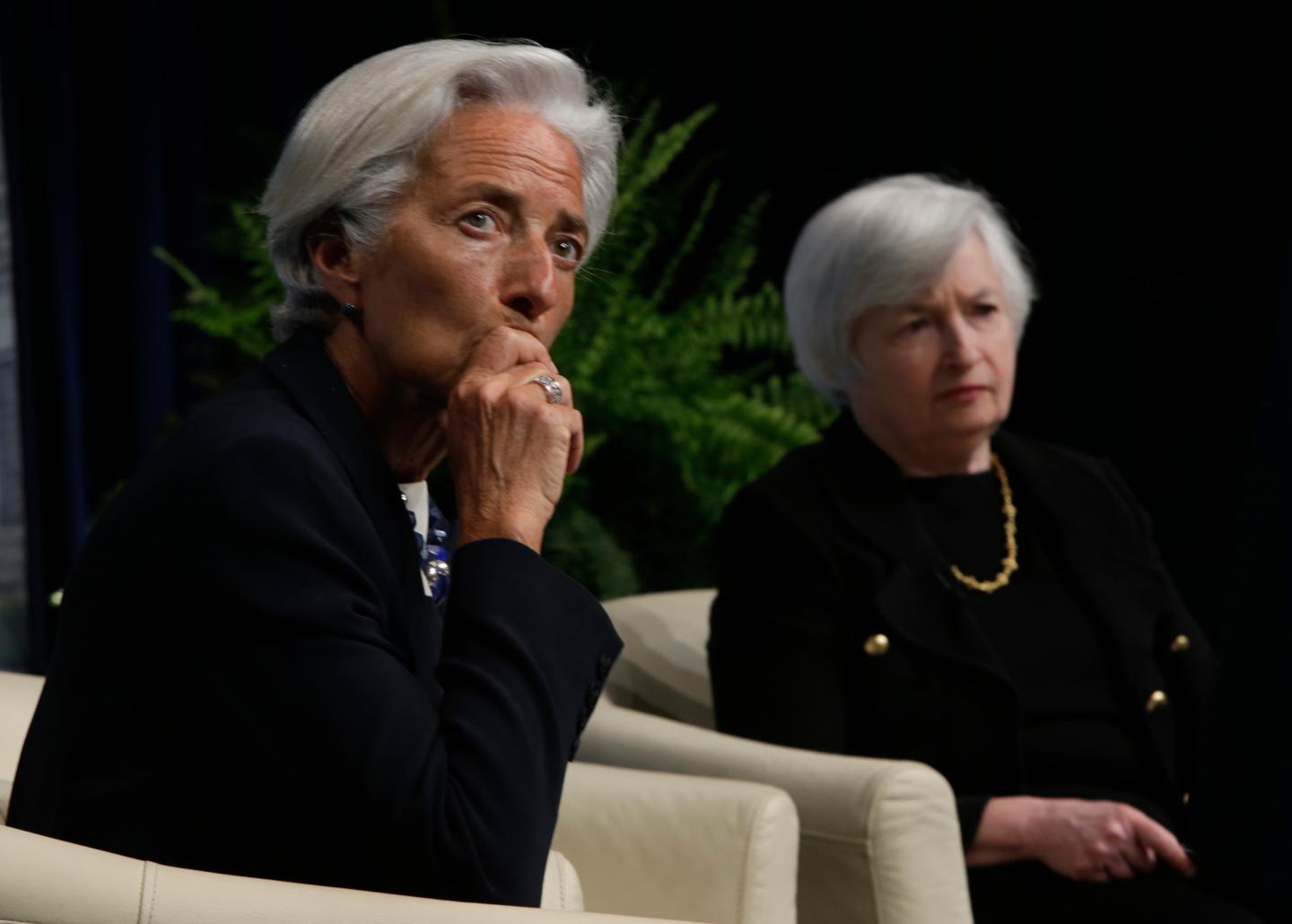 IMF Managing Director Lagarde and U.S. Federal Reserve Board Chair Yellen have a question and answer period at the inaugural Michel Camdessus Central Banking Lecture in Washington