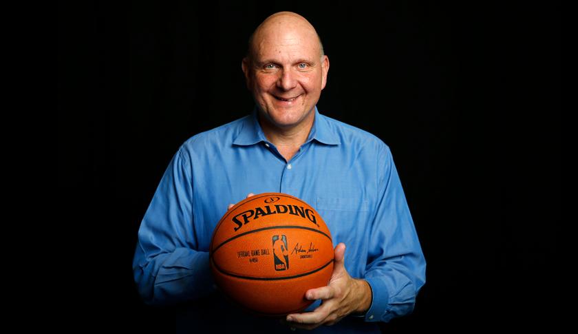 Los Angeles Clippers owner Steve Ballmer poses for a portrait in Culver City, Los Angeles