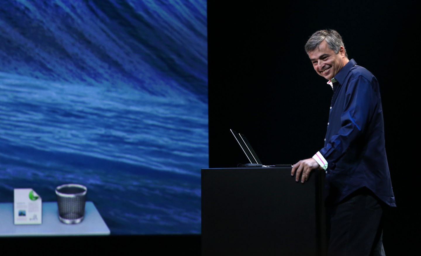 Eddy Cue, Apple Inc. Senior Vice President of Internet Software and Services, speaks during an Apple event in San Francisco