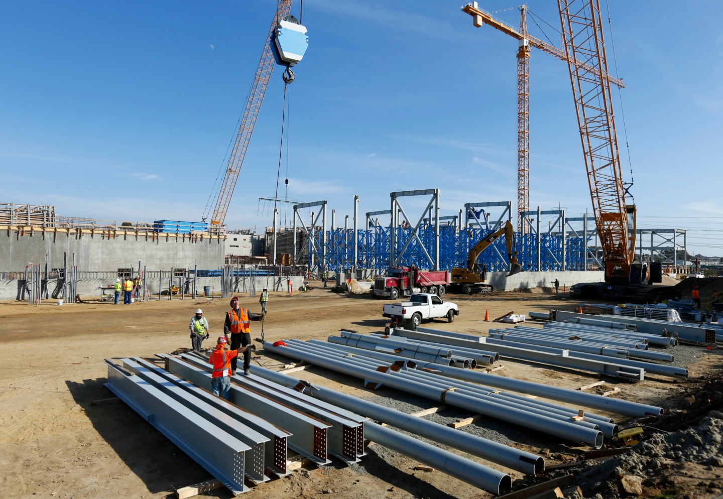Construction continues on the Western Hemisphere's largest seawater desalination plant in Carlsbad