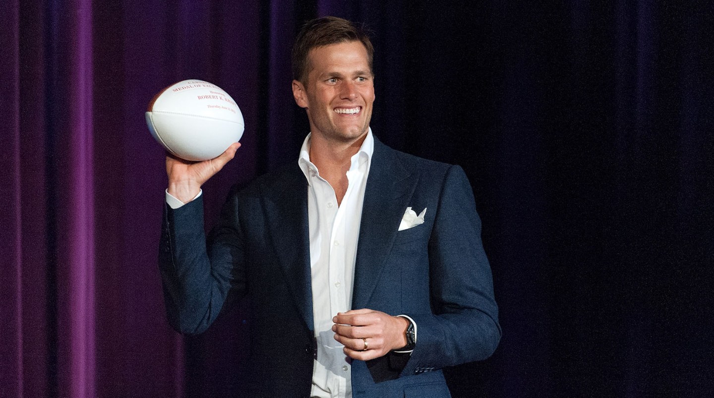 NEW YORK, NY - JUNE 13: NFL player Tom Brady attends the 2013 Carnegie Hall Medal Of Excellence Gala at The Waldorf=Astoria on June 13, 2013 in New York City. (Photo by D Dipasupil/Getty Images)
New England Patriots quarterback Tom Brady, a player who is not likely to go bankrupt.