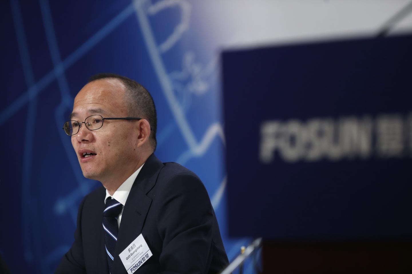 Fosun International Ltd. Chairman And Billionaire Guo Guangchang Attends Interim Results News Conference