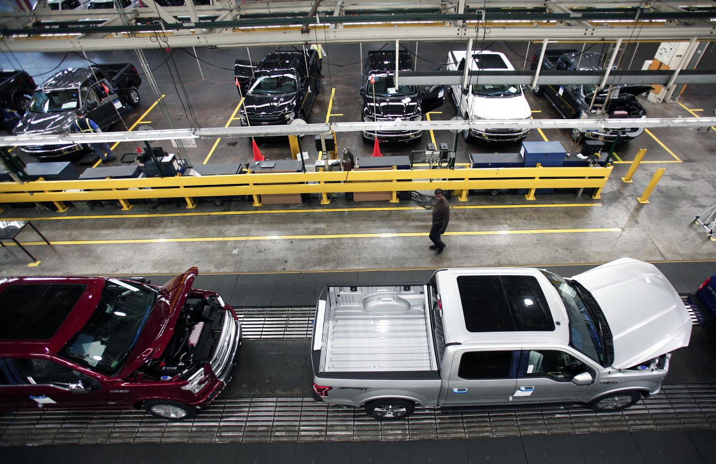 Bill Ford, Top Ford Executives Hold Press Conference At Dearborn Truck Plant