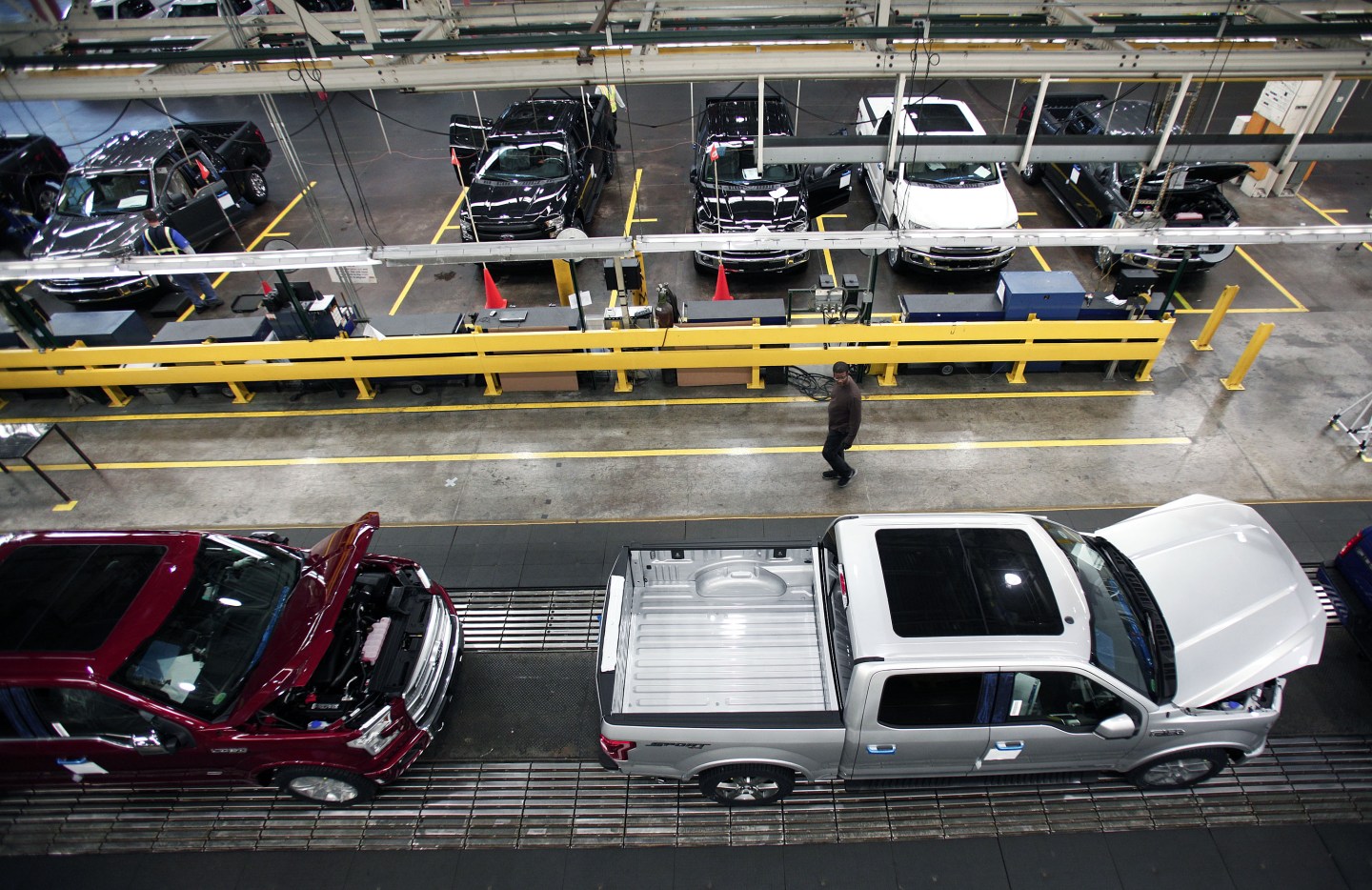 Bill Ford, Top Ford Executives Hold Press Conference At Dearborn Truck Plant