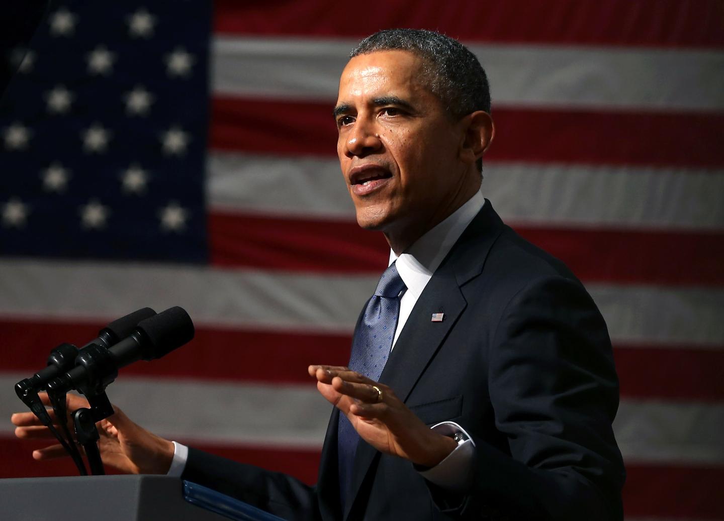 President Obama Speaks At Bladensburg High School In Maryland