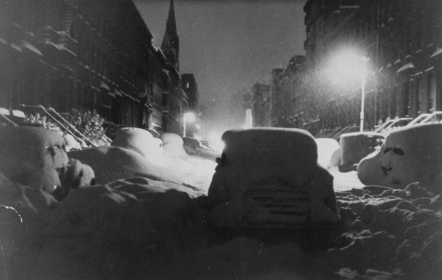 Record snowfall on West 22nd Street.  (P