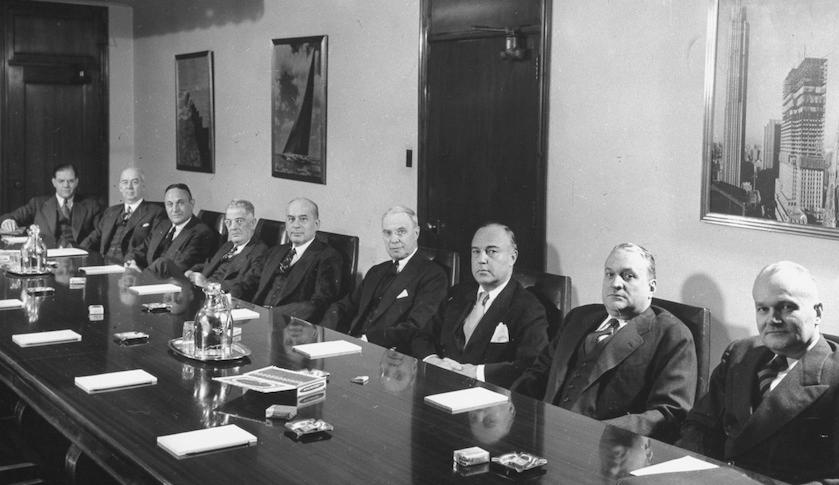 white men board 1946