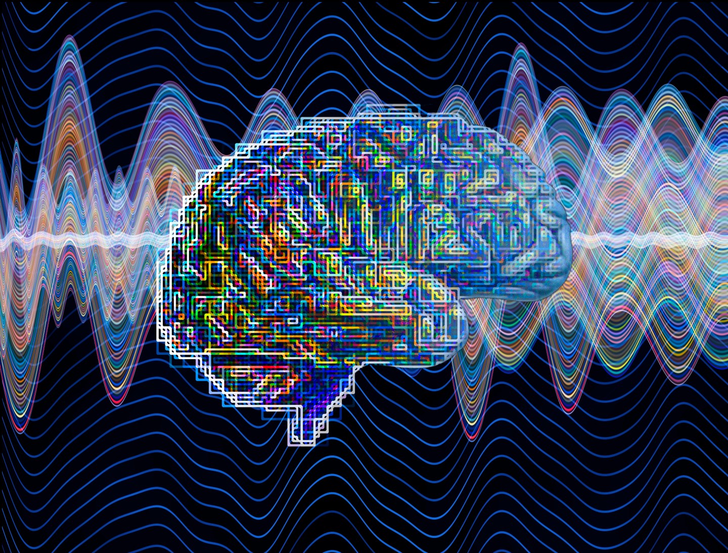 Artificial intelligence, cyber brain, illustration