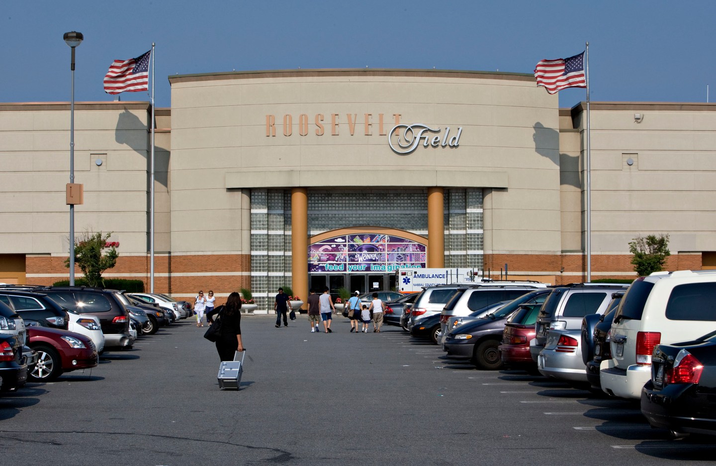 Shoppers enter Roosevelt Field Mall in Garden City, New York