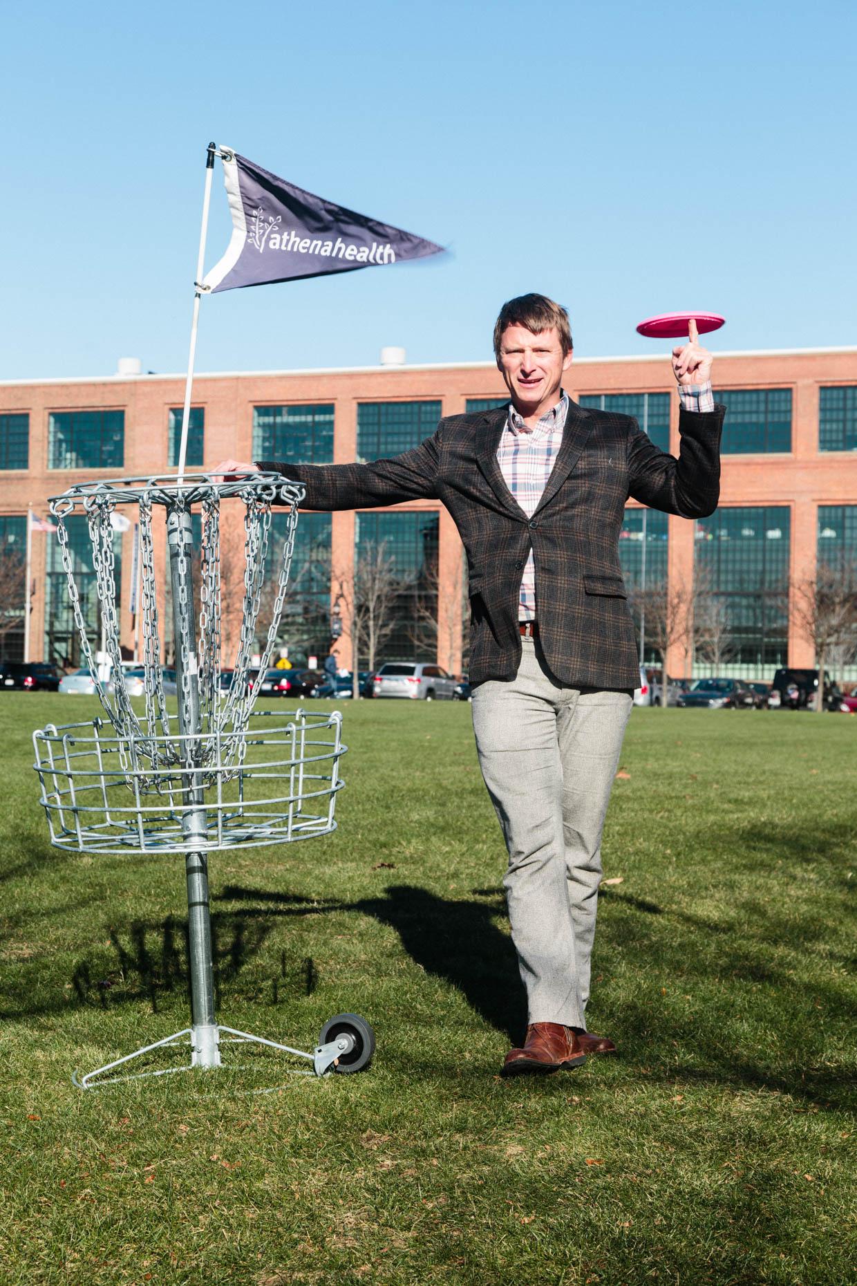 Jonathan S. Bush co-founder and CEO of athenahealth photographed at the company HQ in Watertown, MA