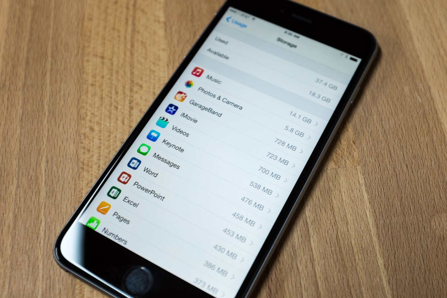 Jason Cipriani's iPhone storage