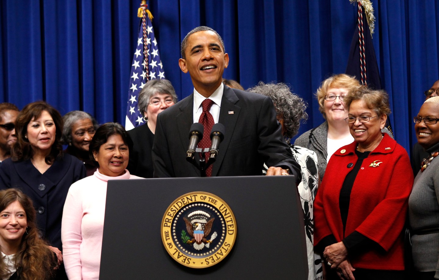 Obama speaks about wages for in-home care workers in Washington