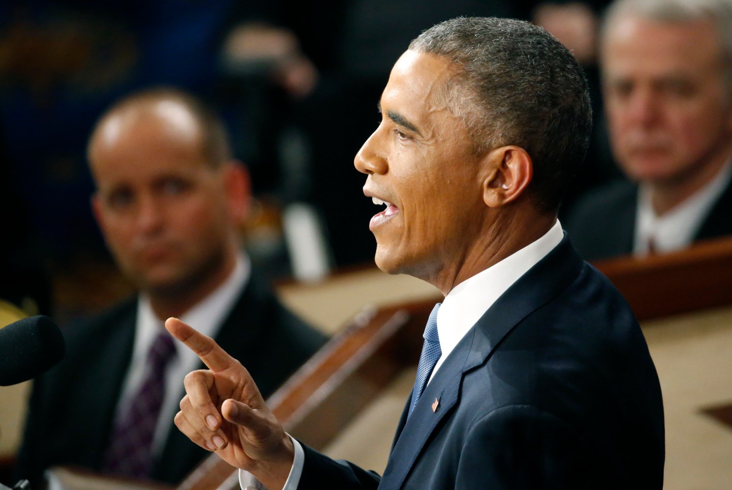 U.S. President Barack Obama delivers his State of the Union address to a joint session of the U.S. Congress on Capitol Hill in Washington