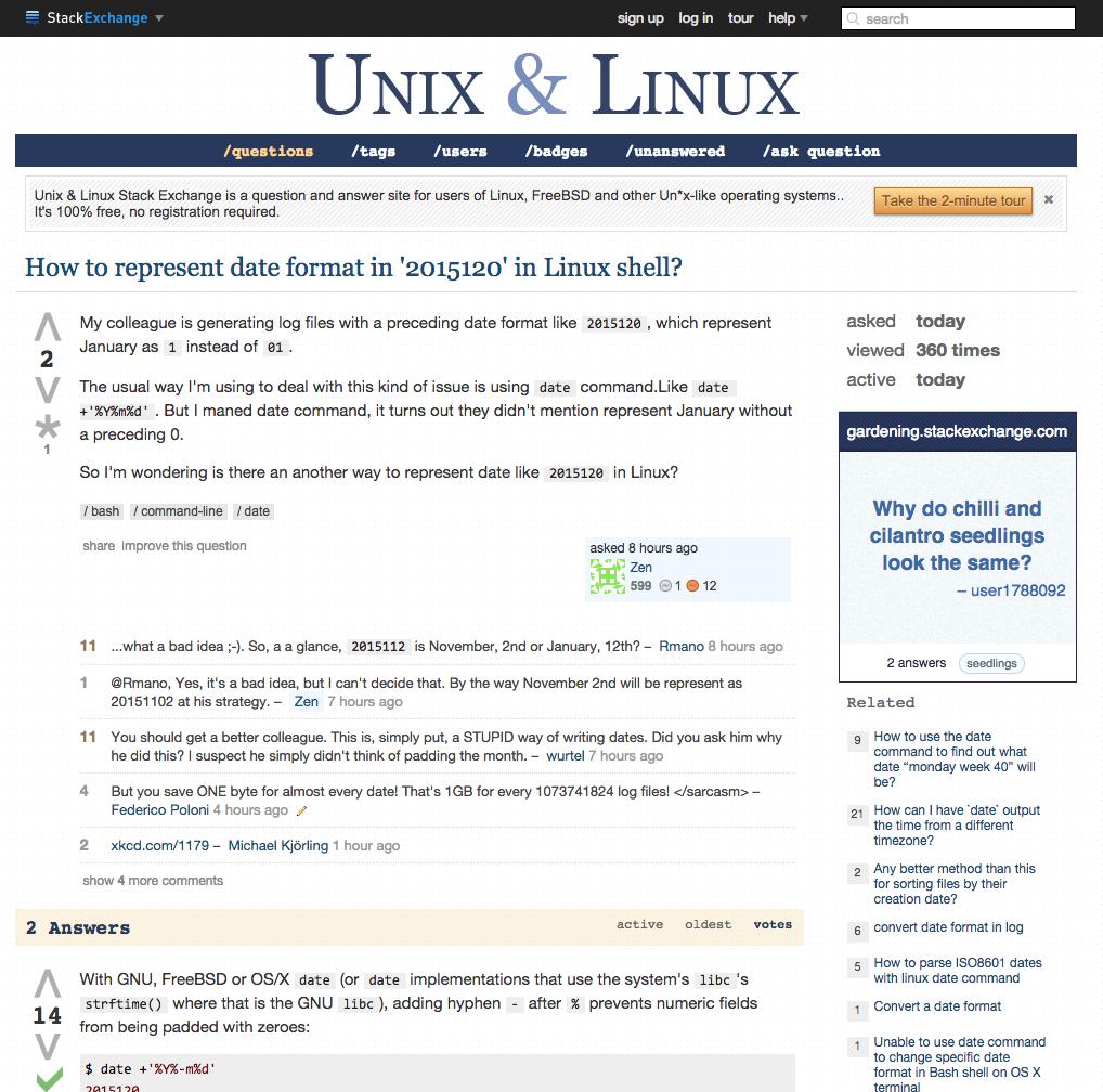 Stack Exchange screenshot 2015