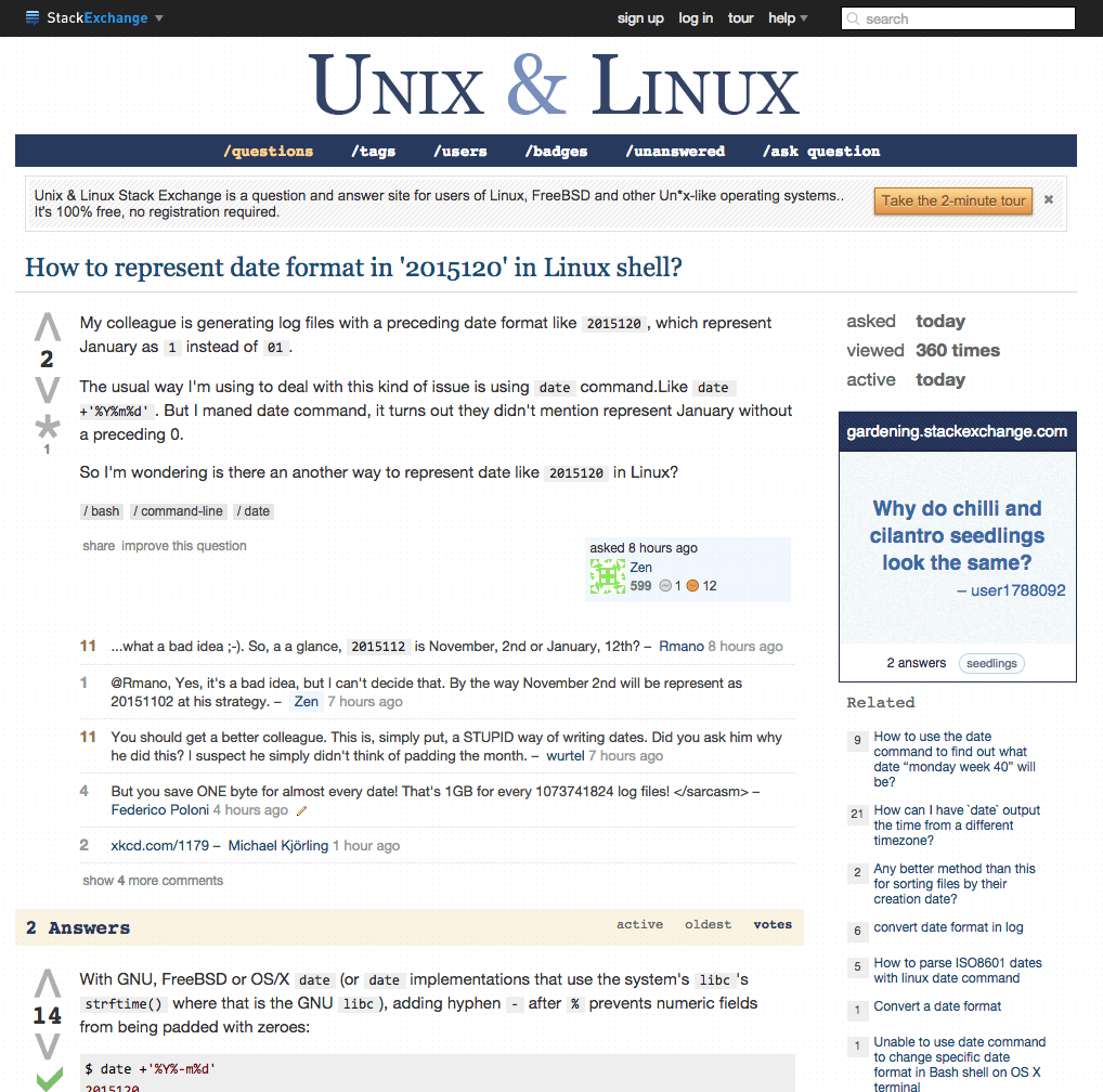 Stack Exchange screenshot 2015