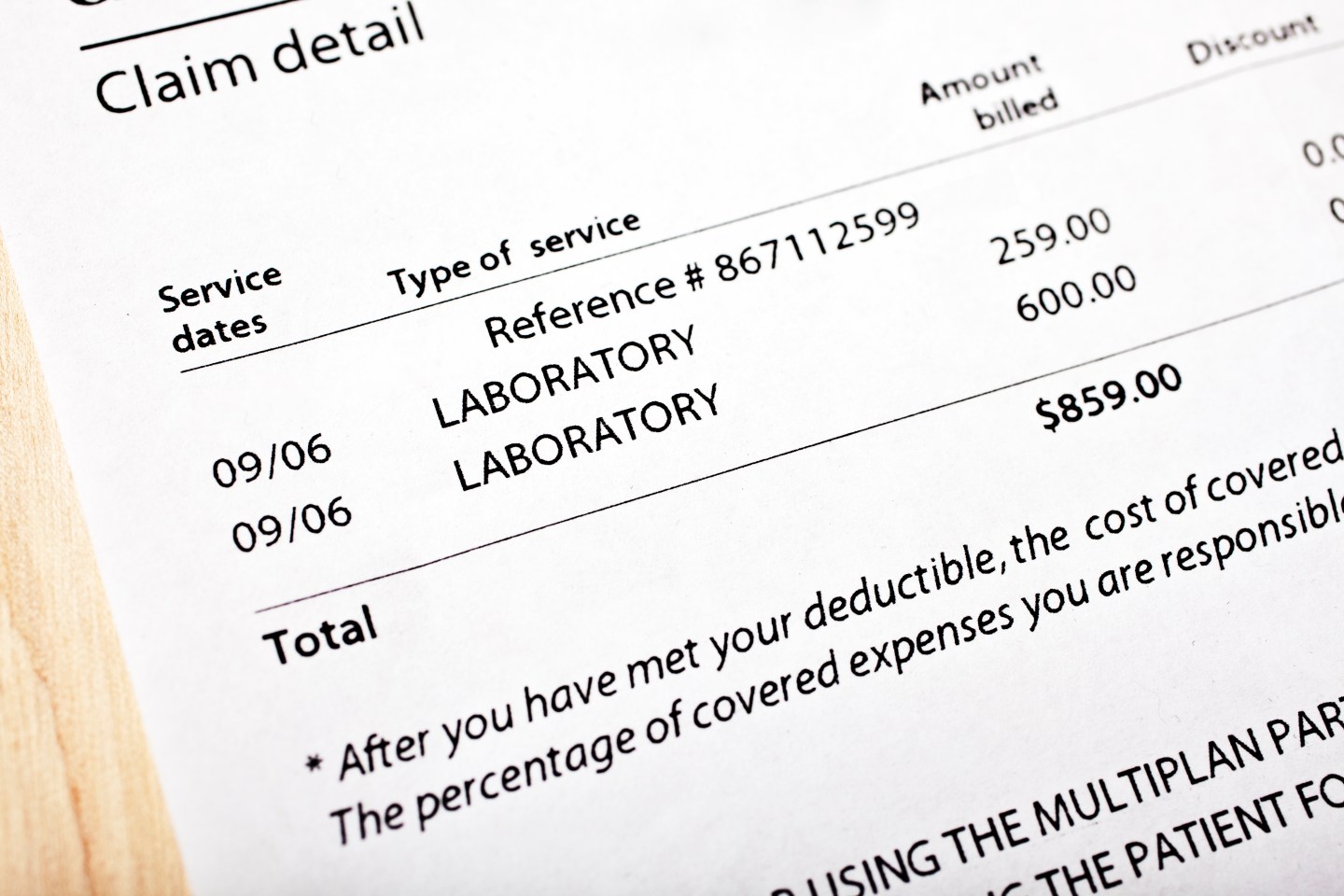 Expensive health insurance bill
