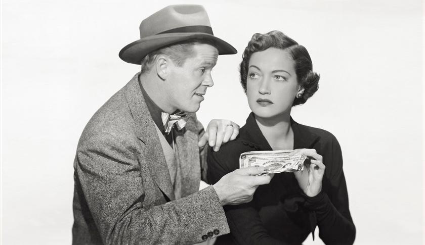 Dorothy Lamour and Dan Duryea in 'Man Handled'